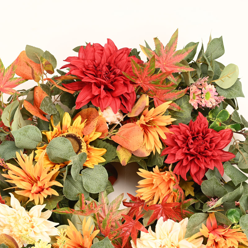 24-Inch Faux Foliage Christmas Wreath